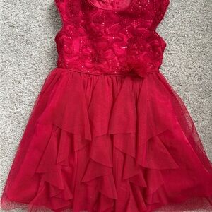 Jona Michelle Vibrant Red Formal Kids Dress